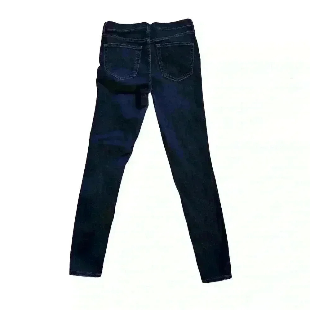 Free People Women's High Rise Skinny Jeans Size 29 Blue Ripped Knee - Picture 2 of 8